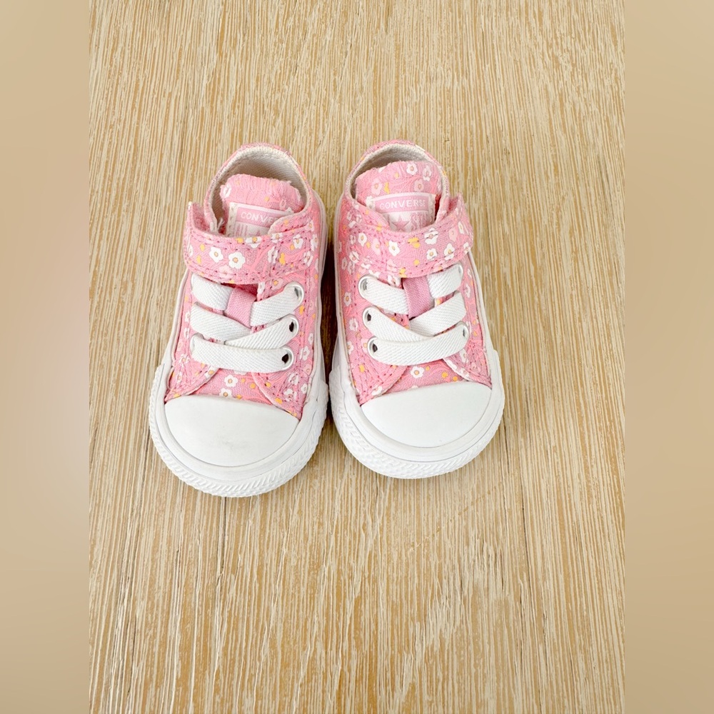 Converse Pink Floral Low-Top Baby Sneakers